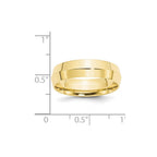 10k Yellow Gold 6mm Knife Edge Comfort Fit Wedding Band