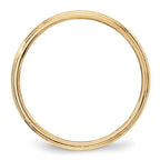 10k Yellow Gold 3mm Milgrain Half Round Wedding Band