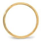 10k Yellow Gold 4mm Milgrain Half Round Wedding Band