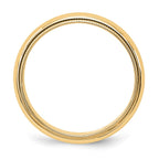 10k Yellow Gold 5mm Milgrain Half Round Wedding Band