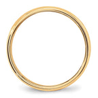 10k Yellow Gold 6mm Milgrain Half Round Wedding Band