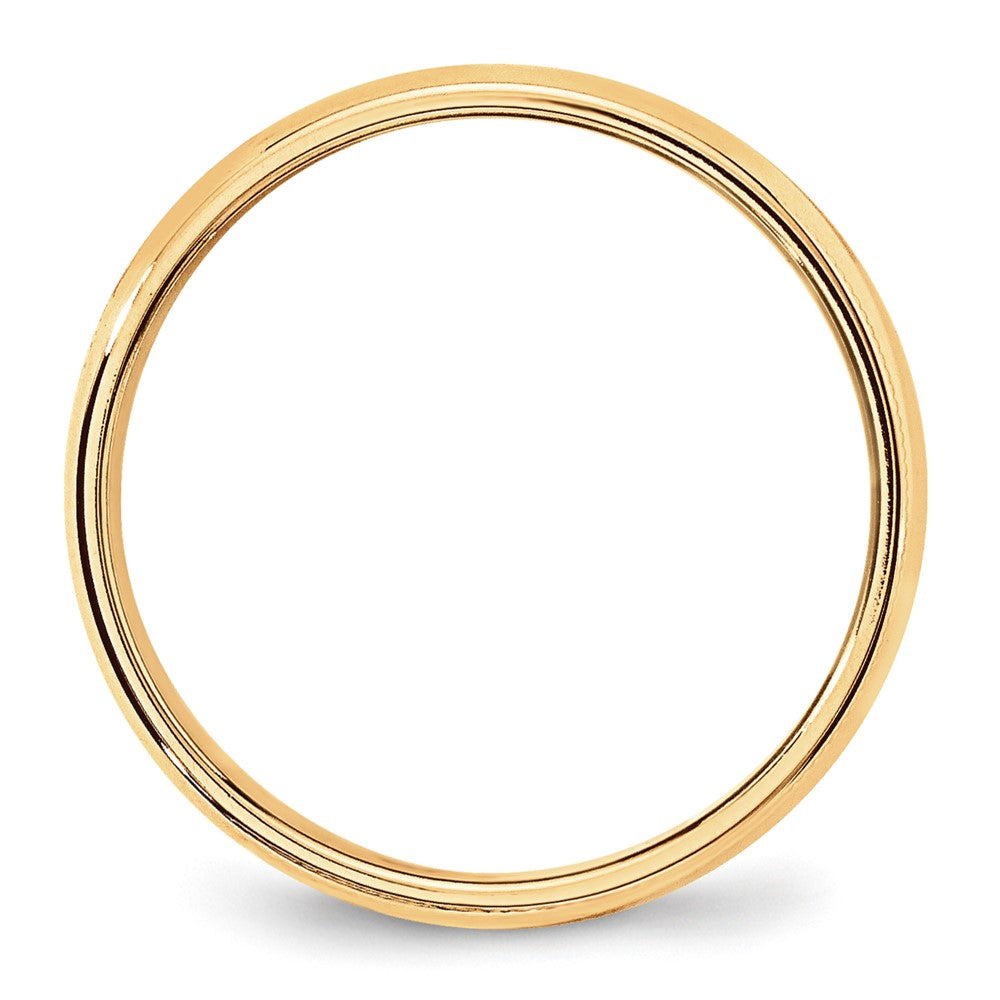 10k Yellow Gold 6mm Milgrain Half Round Wedding Band
