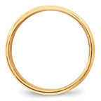 10k Yellow Gold 8mm Milgrain Half Round Wedding Band