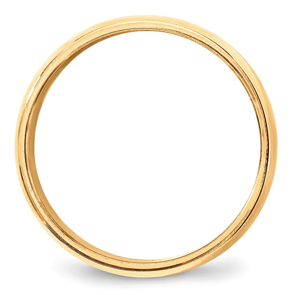 10k Yellow Gold 8mm Milgrain Half Round Wedding Band