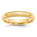 10k Yellow Gold 4mm Milgrain Half Round Comfort Fit Wedding Band