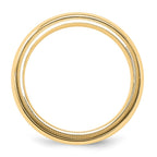 10k Yellow Gold 5mm Milgrain Half Round Comfort Fit Wedding Band