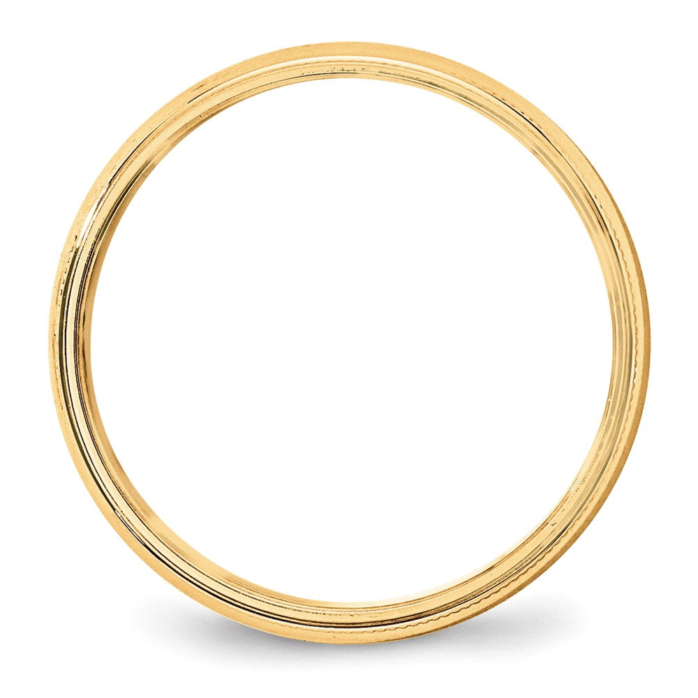 10k Yellow Gold 5mm Lightweight Milgrain Half Round Wedding Band