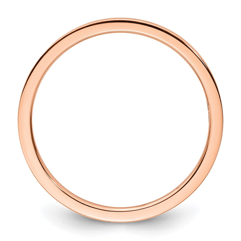 10K Rose Gold 1.2mm Flat Polished Stackable Band