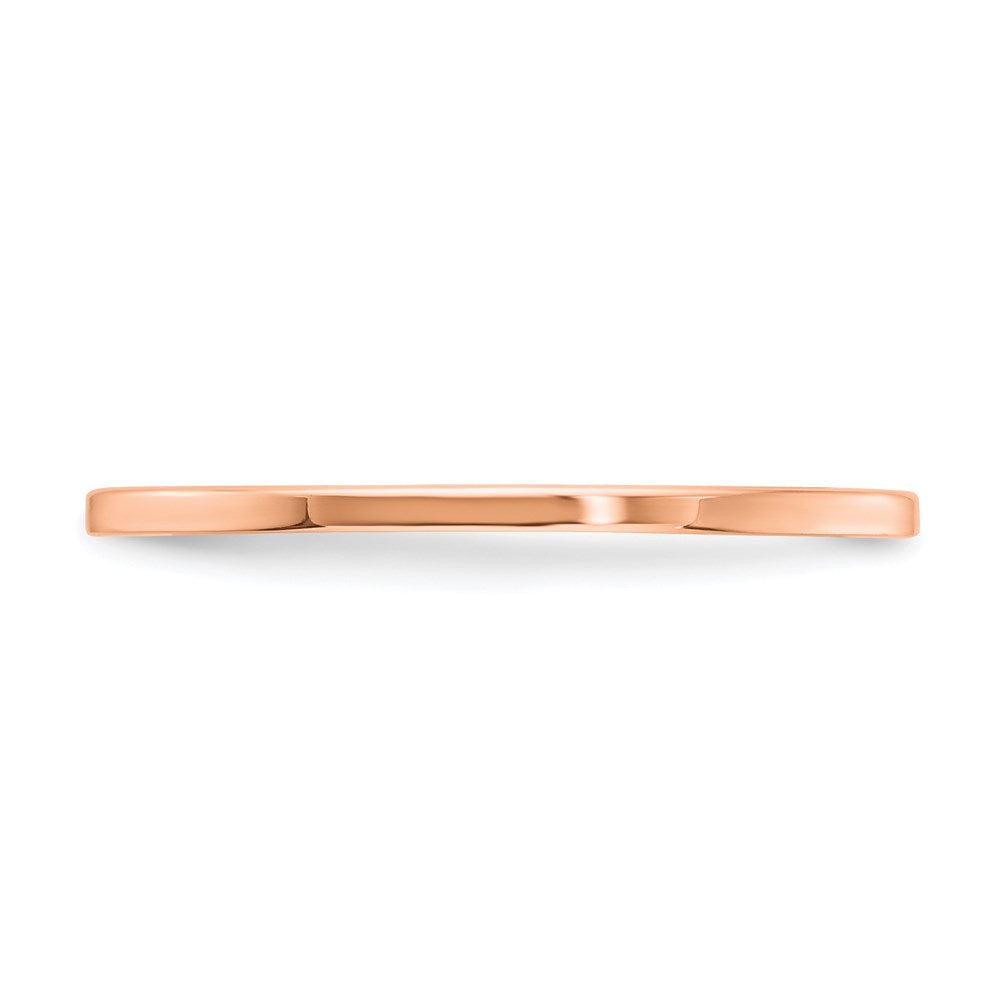 10K Rose Gold 1.2mm Flat Polished Stackable Band