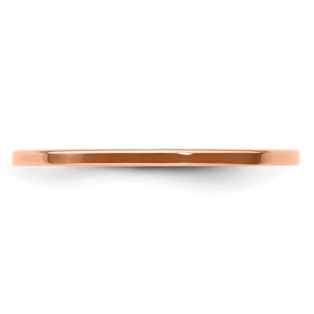 10K Rose Gold 1.2mm Flat Polished Stackable Band