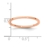 10K Rose Gold 1.2mm Flat Polished Stackable Band