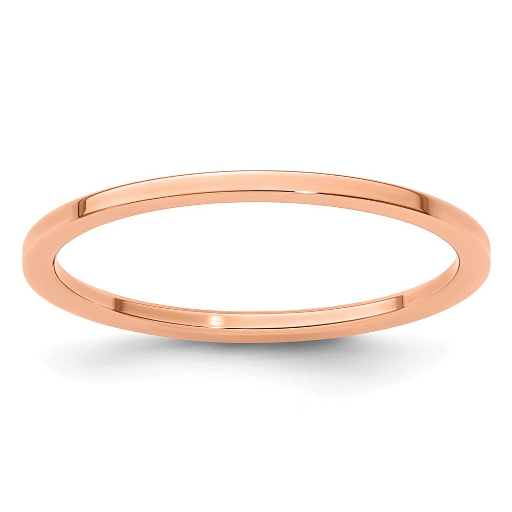 10K Rose Gold 1.2mm Flat Polished Stackable Band