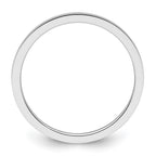 10K White Gold 1.2mm Flat Polished Stackable Band