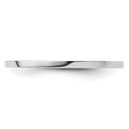 10K White Gold 1.2mm Flat Polished Stackable Band