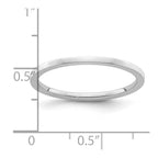 10K White Gold 1.2mm Flat Polished Stackable Band
