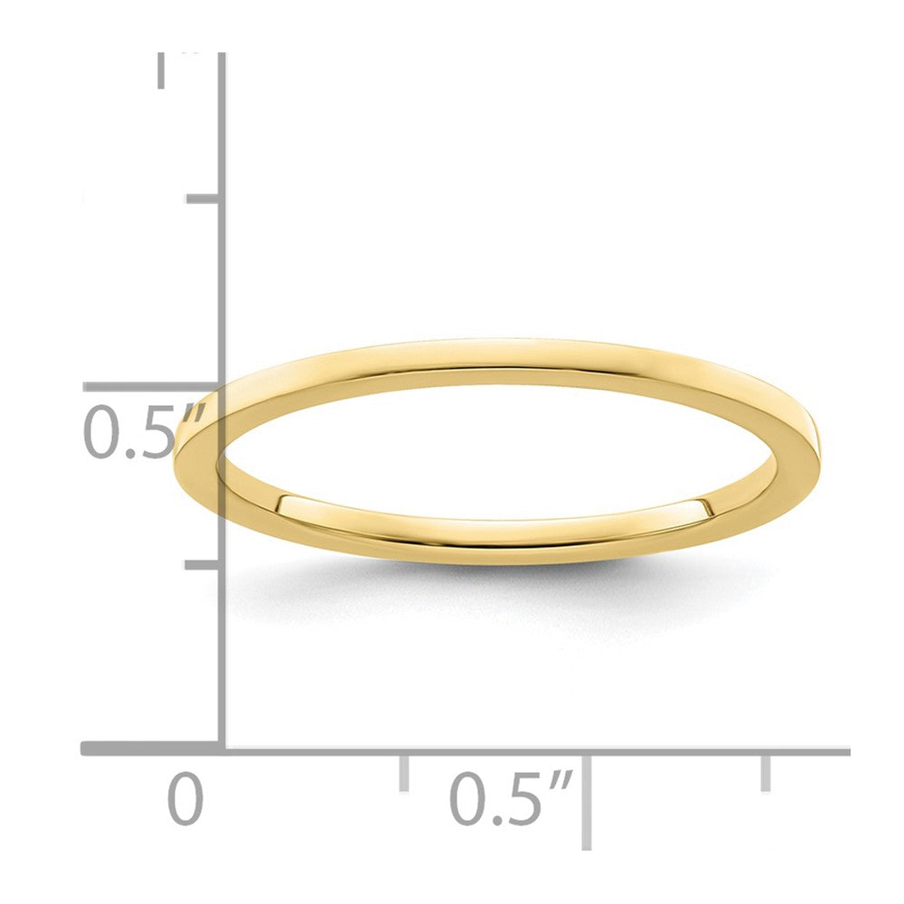 10K Yellow Gold 1.2mm Flat Polished Stackable Band