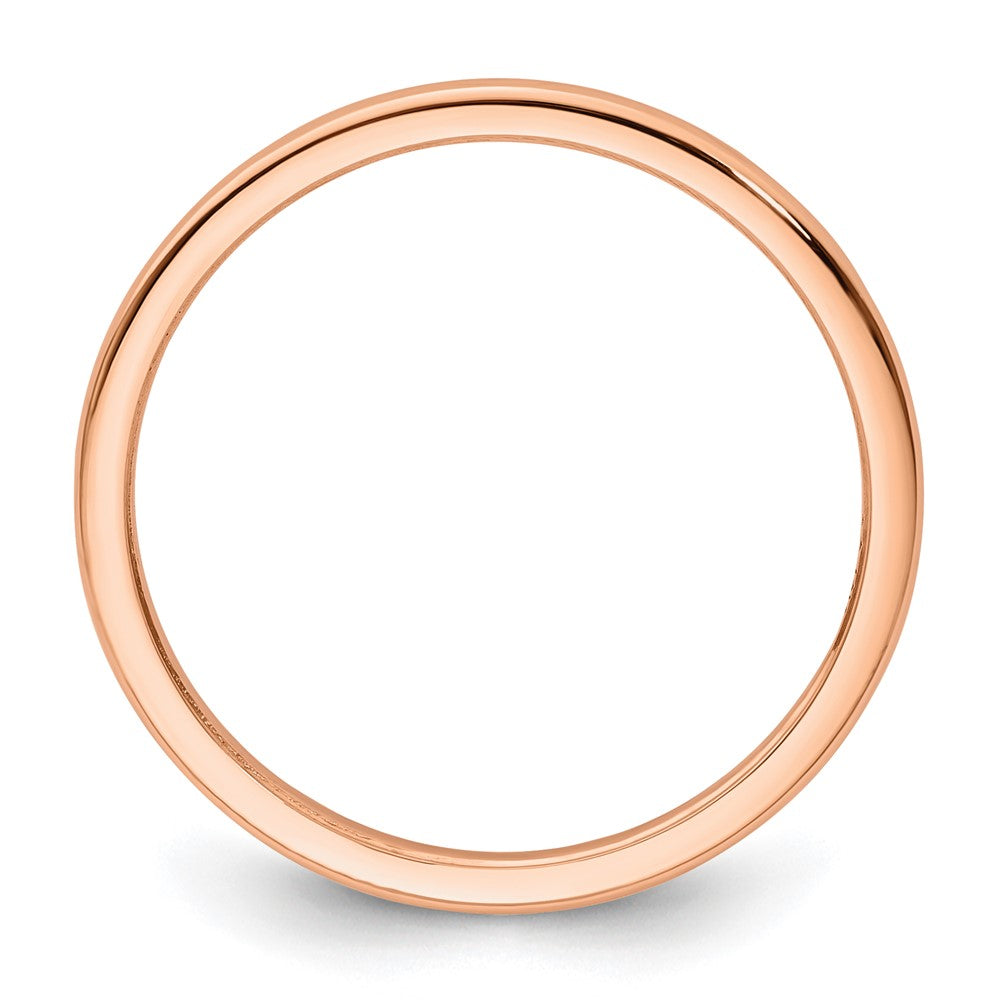 10K Rose Gold 1.2mm Half Round Polished Stackable Band