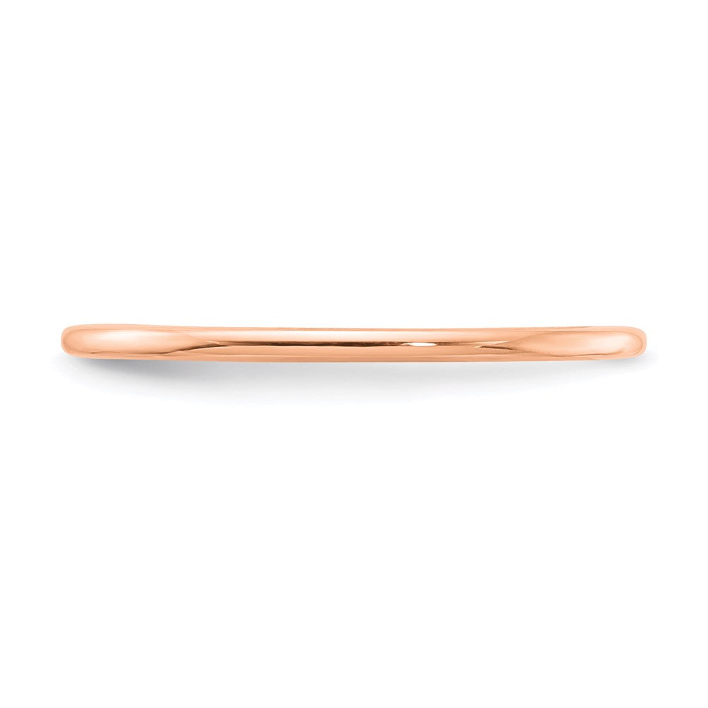 10K Rose Gold 1.2mm Half Round Polished Stackable Band