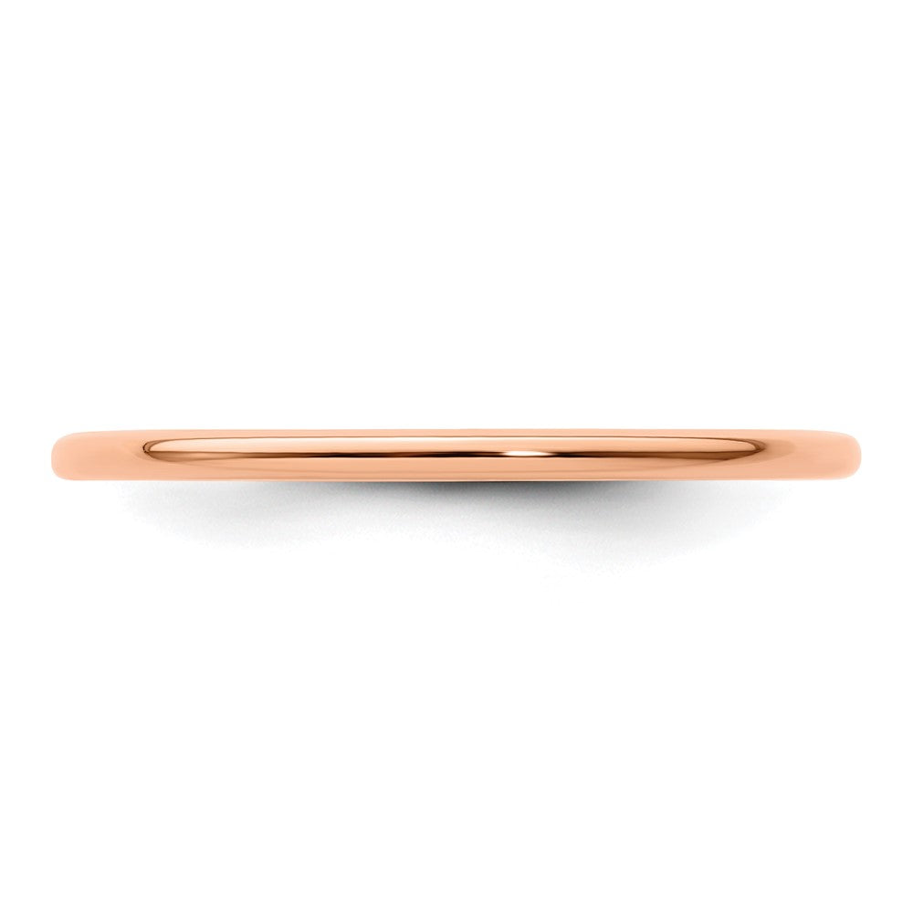 10K Rose Gold 1.2mm Half Round Polished Stackable Band