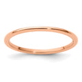 10K Rose Gold 1.2mm Half Round Polished Stackable Band