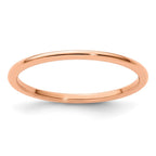 10K Rose Gold 1.2mm Half Round Polished Stackable Band