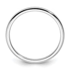 10K White Gold 1.2mm Half Round Polished Stackable Band
