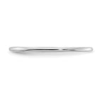 10K White Gold 1.2mm Half Round Polished Stackable Band