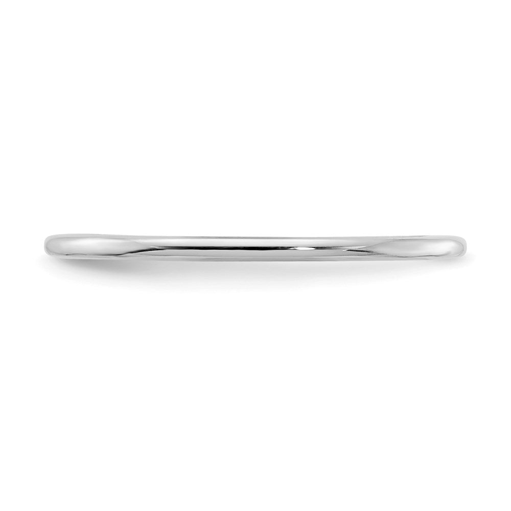 10K White Gold 1.2mm Half Round Polished Stackable Band