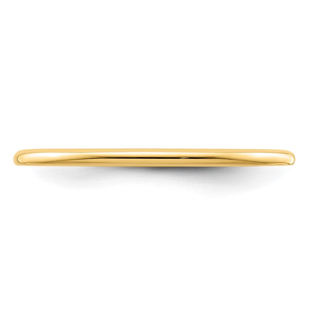 10K Yellow Gold 1.2mm Half Round Polished Stackable Band