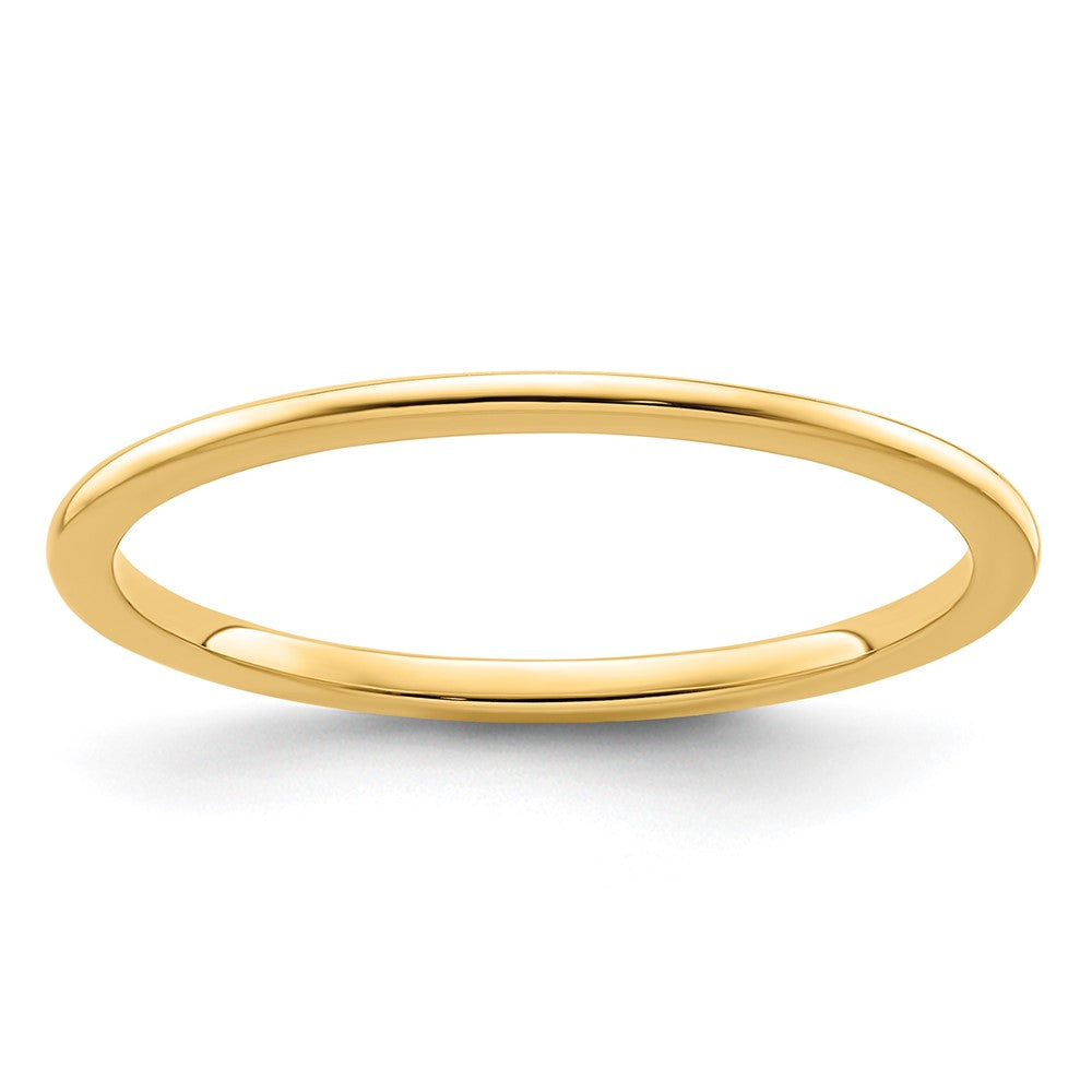 10K Yellow Gold 1.2mm Half Round Polished Stackable Band