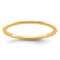 10K Yellow Gold 1.2mm Half Round Polished Stackable Band