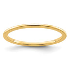 10K Yellow Gold 1.2mm Half Round Polished Stackable Band