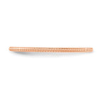 10K Rose Gold 1.2mm Beaded Stackable Band