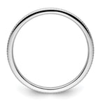 10K White Gold 1.2mm Beaded Stackable Band