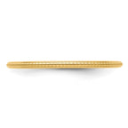 10K Yellow Gold 1.2mm Beaded Stackable Band