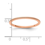 10K Rose Gold 1.2mm Milgrain Stackable Band