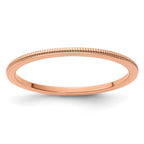 10K Rose Gold 1.2mm Milgrain Stackable Band