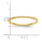 10K Yellow Gold 1.2mm Milgrain Stackable Band