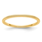 10K Yellow Gold 1.2mm Milgrain Stackable Band