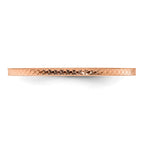 10K Rose Gold 1.2mm Criss-Cross Pattern Stackable Band