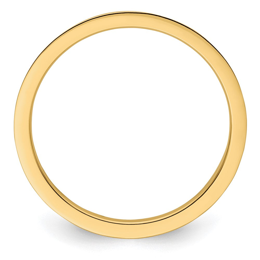 10K Yellow Gold 1.2mm Criss-Cross Pattern Stackable Band