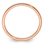 10K Rose Gold 1.2mm Twisted Wire Pattern Stackable Band