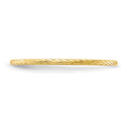 10K Yellow Gold 1.2mm Twisted Wire Pattern Stackable Band