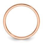 10K Rose Gold 1.2mm Half Round Satin Stackable Band