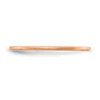 10K Rose Gold 1.2mm Half Round Satin Stackable Band