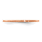 10K Rose Gold 1.2mm Half Round Satin Stackable Band