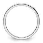 10K White Gold 1.2mm Half Round Satin Stackable Band