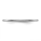 10K White Gold 1.2mm Half Round Satin Stackable Band