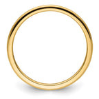 10K Yellow Gold 1.2mm Half Round Satin Stackable Band