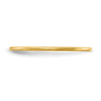 10K Yellow Gold 1.2mm Half Round Satin Stackable Band